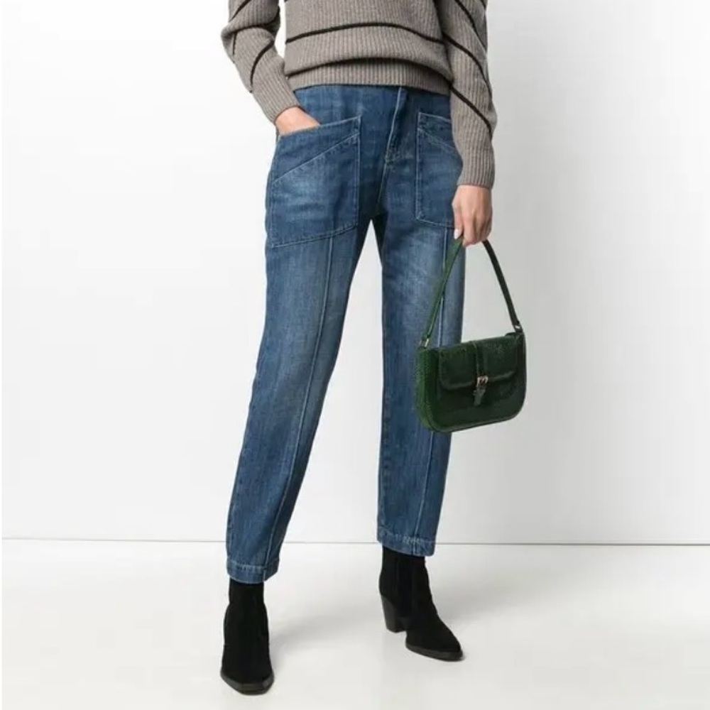 ba&sh High Rise Medium Wash Jeans